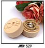 Round Wedding Wood Ring Jewelry Box