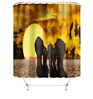 Shoes Modern 3D Digital Printing Waterproof Bathroom Shower Curtains Polyester Shower Curtain