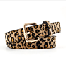 Animal Skin Pattern Plush Pu Waist Women Fur Leopard Belt