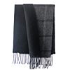 Classic Wide Plaid Casual Cashmere Wool Scarf Double-Sided Design Men's Casual Scarf