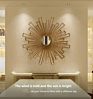 Handmade round Shape Sun Mirror Metal Wrought Iron Art Decor Bedroom Decor Wall