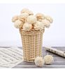 L06416 Price Home Decoration Flowers Different Shape Coloured 4.5Cm 8Cm Wood Sola Flower
