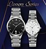 Skmei Q023-Q024 Women Men's Quartz Watch Luxury Silver Stainless Steel Quartz Watch