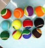 Stock Assorted Color 2.5" Pet Tennis Ball Eco Friendly Soft Natural Rubber Tennis Ball Stuffed Pet Dog Toy