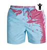 Men Lake Blue Swim Surf Blank Board Shorts Casual Breathable Pockets Swimwear