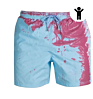 Men Lake Blue Swim Surf Blank Board Shorts Casual Breathable Pockets Swimwear