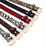 Animal Skin Pattern Plush Pu Waist Women Fur Leopard Belt