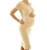 Women Everyday Regular Spandex Crew-Neck Short Sleeves Seamless Maternity Sleepwear Casual Dress Pregnant Maternity Dresses