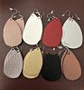 V&R 8 a Set Jewelry Teardrop for Women Girls Leaf- Handmade Lightweight Drop Dangle Leather Earrings