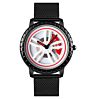 Wristwatches Skmei Black Stainless Steel Men Watches Quartz Wristwatch Car Wheel Style