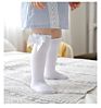 In Stock Knee High Sweet Organic Cotton Cute Children Ruffle Baby Girl Socks with Bow