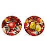 Special Design round Shape Ceramic Plate Colorful Chinese Earthenware Plates Fruit Food Salad Plates