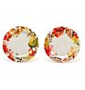 Special Design round Shape Ceramic Plate Colorful Chinese Earthenware Plates Fruit Food Salad Plates