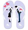 Customized Logo Beach Party Wedding Slippers for Guest Flip Flops Wedding