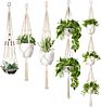 Macrame Plant Hangers Cotton Plant Baskets Hanging Indoor Plant Hanger with Hook