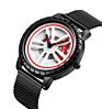 Wristwatches Skmei Black Stainless Steel Men Watches Quartz Wristwatch Car Wheel Style