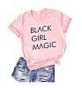 Women Casual Crewneck Black Girl Magic Dress T Shirt