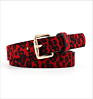 Animal Skin Pattern Plush Pu Waist Women Fur Leopard Belt