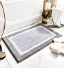 Dajiang Water Absorption Flocking Hotel Cotton Kids anti Slip Bath Mat with Latex Backing Floor Bath Rug