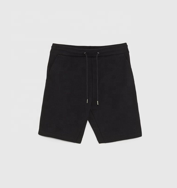 Black Casual Five Pants Men's Shorts Bermuda Men Customised Blank Shorts