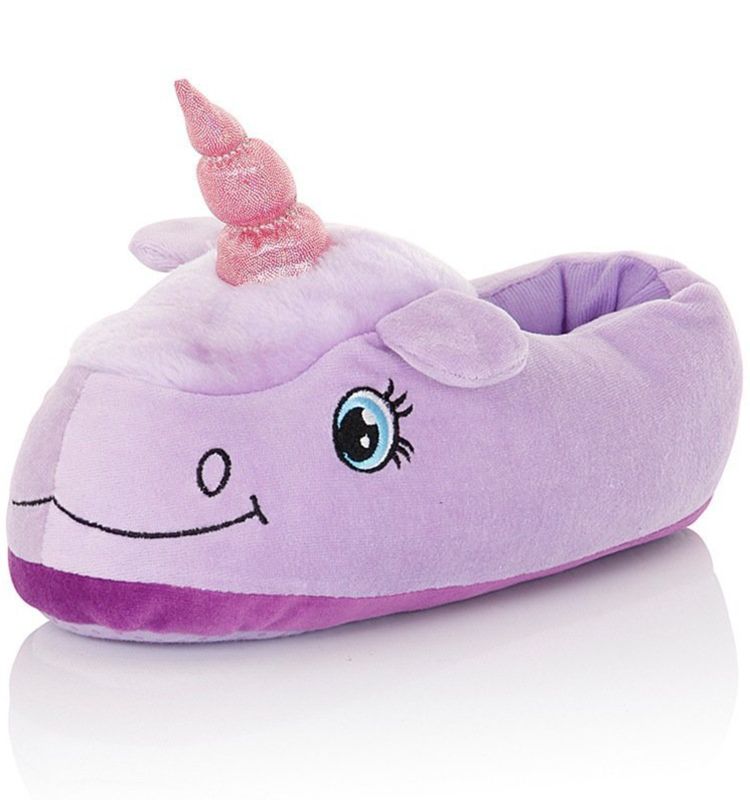 plush unicorn slippers