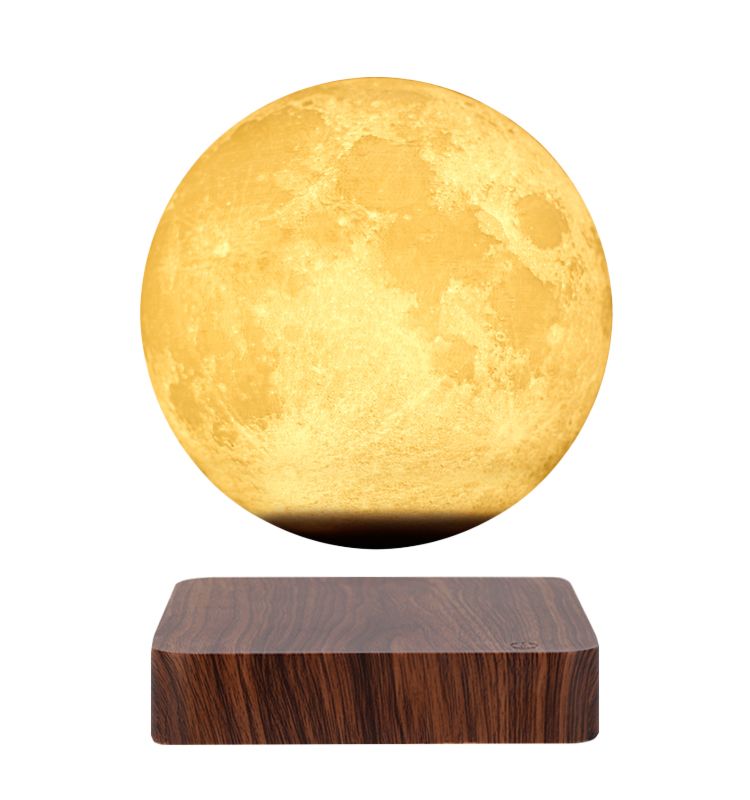 Nordic Style Living Room Decor Dining Room Creative Design Magnetic Levitation Floating 14Cm Moon Table Room Lamp