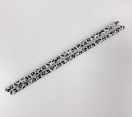 Manufacture Reusable 7 Inch Leopard Grain Straws Plastic Drinking Water