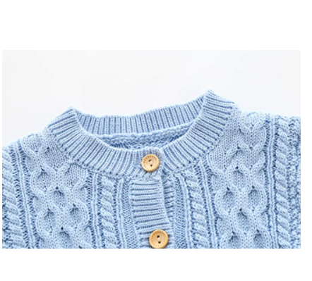 Children Sweater Kid Long Sleeve Ruffle Warm Spring Fall Pullover Tops Outfits Cardigan