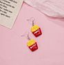 Creative Cute Simulation Fruits Dangle Drop Earrings Sets Statement Handmade Lemon Strawberry Hoop Earrings for Women Girls Jewe