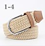 Leisure 25 Solid Color Pin Buckle Elastic Stretch Braided Waist Belts