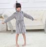 Children Star Unicorn Cartoon Animal Flannel Pajamas Fall Hooded Baby Kids Girls Bathrobe