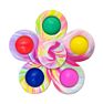 Rainbow Pop Bubble Fidget Spinner Simple Push Tie Dye Fidget Toys Silicone Spinners