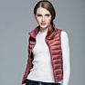 Warm Lightweight Stand Collar Women Puffer Waistcoat Warm down Vest