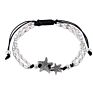 Design Retro Silver Plated Starfish Anklet Simple Bohemian Double Layer Beaded Chain Starfish Anklet for Women