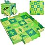 Eva Foam Puzzle Mat Baby Play Mat with Shape Match Cute Animal Fence and Floor Foam Tiles