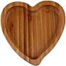 Heart Wood Tray Bamboo Wooden Trinket Tray Reusable Snack Dinner Dish