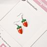 Creative Cute Simulation Fruits Dangle Drop Earrings Sets Statement Handmade Lemon Strawberry Hoop Earrings for Women Girls Jewe