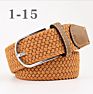 Leisure 25 Solid Color Pin Buckle Elastic Stretch Braided Waist Belts