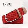 Leisure 25 Solid Color Pin Buckle Elastic Stretch Braided Waist Belts