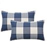 Black and White Farmhouse Decorative Square Checkers Throw Pillow Covers 18X18 Inches Buffalo Check Plaid Cushion Cover