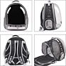 Beikott Transparent Space Capsule Travel Backpack Back Expandable Pet Carrier Backpack Bag for Small Cats Dogs and Birds Pets