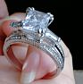 Black Friday Deals Women Cubic Zirconia Cz Diamond Elegant Eternity Engagement Wedding Band Ring