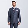 Design Tweed Slim Fit 3 Piece Checked Grey Coat Pant Suit for Men Wedding