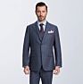 Design Tweed Slim Fit 3 Piece Checked Grey Coat Pant Suit for Men Wedding
