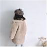 Korean Children Clothes Solid Color Kids Faux Fur Jacket Thick Warm Coat