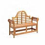 Msh-Wg015 Wooden Garden Bench 3 Seats Classic Slatted Design Striped