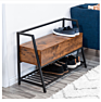 Simple Living Room Storage Rack Industrial Metal Frame Shoe Rack