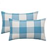 Black and White Farmhouse Decorative Square Checkers Throw Pillow Covers 18X18 Inches Buffalo Check Plaid Cushion Cover