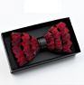 Fathers Day Novelty Weeding Feather Bow Tie Box Natural Material Neckwear Handmade Bow Ties