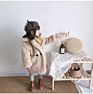 Korean Children Clothes Solid Color Kids Faux Fur Jacket Thick Warm Coat